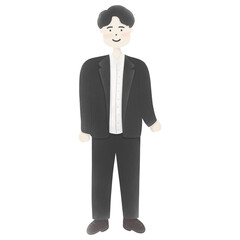 married couple with bouquet of flowers