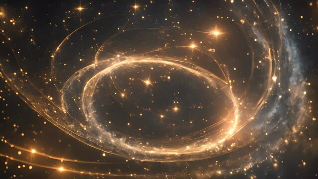 fluid, graceful movements shimmering constellations intertwining embracing cosmic dance, evoking sense harmony balance between different astrological signs.