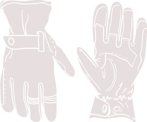Motorcycle Gloves Illustration