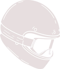 Motorcycle Helmet Illustration