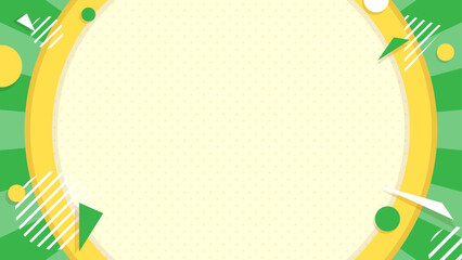 ポップで可愛いバラエティ番組風の背景ベース・黄緑