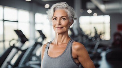 Active Mature Woman Achieving New Year's Fitness Goals