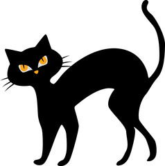 Black cat illustration
