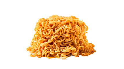 Instant Ramen Noodles On Transparent / No Background. Generated with AI.
