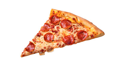 Pepperoni Pizza On Transparent / No Background. Generated with AI.