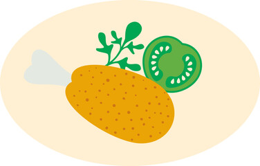 Chicken drumstick illustration