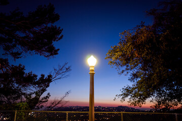 A Lonely Light Pole by Dusk near Griffith Observatory - Los Angeles, California