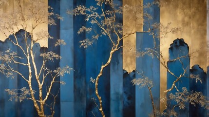 Creative Gold Foil Chinese Painting