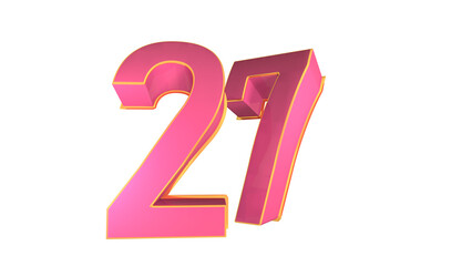 3d number 27 