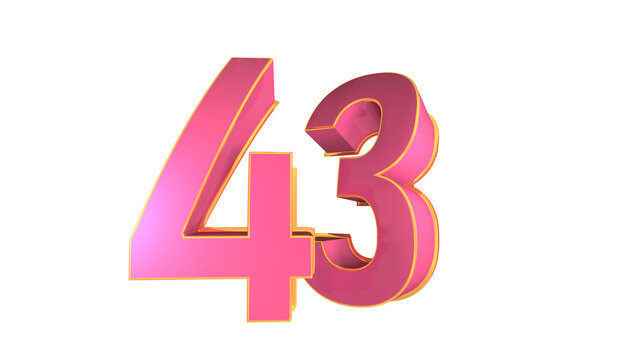 3d number 43 
