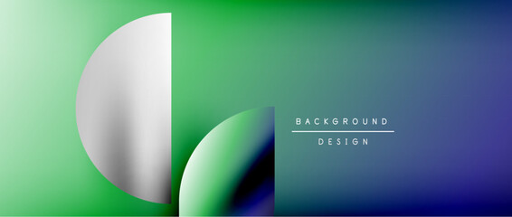 Bright color circle and round element minimal geometric abstract background for posters, covers, banners, brochures, websites