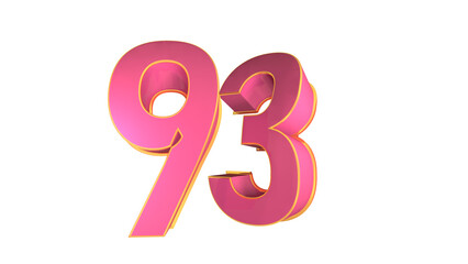 3d number 93 