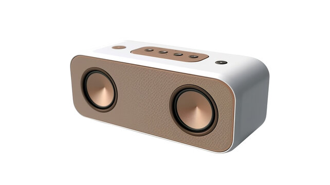 Wireless Bluetooth Portable Speaker On White Background