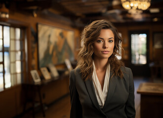 a professional woman in a suit