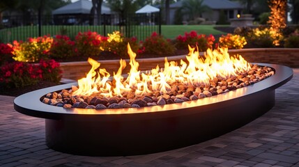 Crackling Flames: Fire Pit Tranquility AI Generative