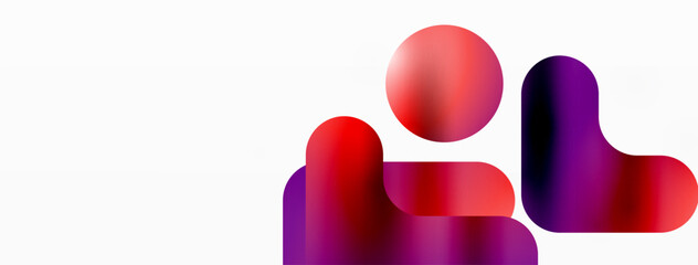 Serene Symmetry. Minimalist Lines and Circles Merge in a Tranquil Dance of Gradients, Shaping an Enchanting Abstract Backdrop of Elegance