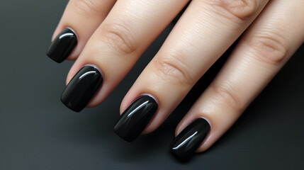 Nails, manicure, black manicure