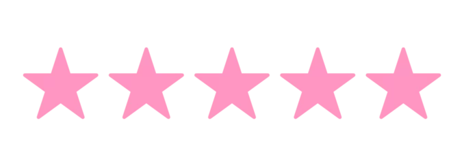 Deurstickers シンプルなピンク色の5つ星マーク © maru