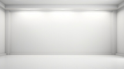 White stage isolated on empty space background abstract in luxury studio room Generative Ai.