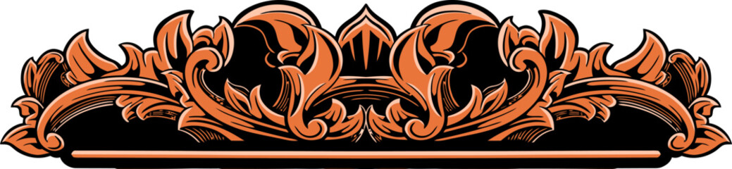 Classic ornament vector design for elements editable color