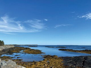Fototapeta na wymiar Blue Rocks in Lunenburg Region, Nova Scotia, Canada