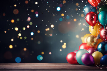 christmas background with balloons