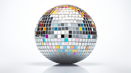 mirror disco ball isolated on the background, a musical object