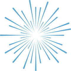 Obraz premium blue fireworks burst