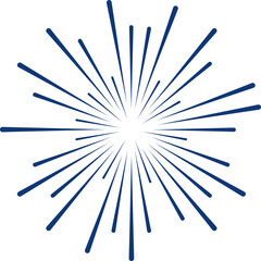 Obraz premium blue fireworks burst