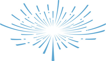 Obraz premium blue fireworks burst