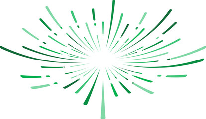 Fototapeta premium green fireworks burst vector