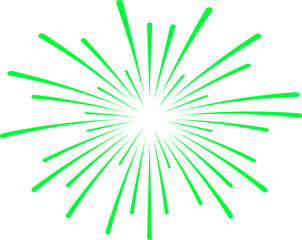 green fireworks burst