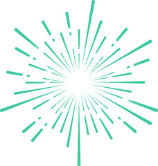 green fireworks burst vector