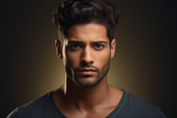Naklejka premium handsome indian nationality man model portraits