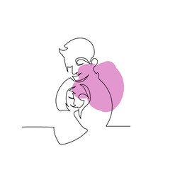 Couple line art stock vector