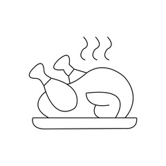 Chicken Agriculture And Farming Thin Line Icons. Chicken Icon - Iconic Series .Chicken Silhouette, Vector EPS10 Illustration.