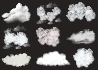 White and Grey Fluffy Cloud Transparent