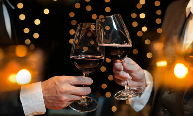 food and Drink, wine red and for a friendly, in a bar or a restaurant 