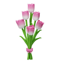 Tulip Flower Bouquet 3D Icon