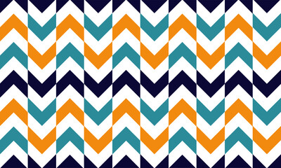 Vintage color arrow seamless geometric repeat pattern, replete image, design for fabric printing