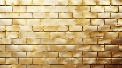 golden bricks, wall texture background, vintage luxury copy space