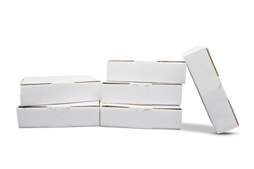 Cardboard boxes isolated on white background