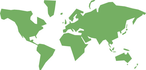 シンプルな世界地図のイラスト © kintomo