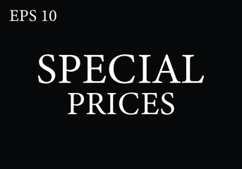 Special Prices text effect illustration