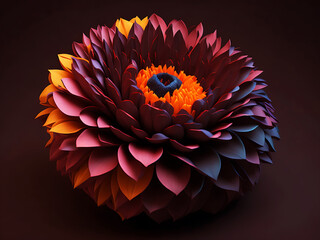 flower of dahlia, Generated Ai