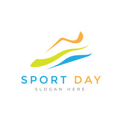 world sport day international colorful logo design graphic vector