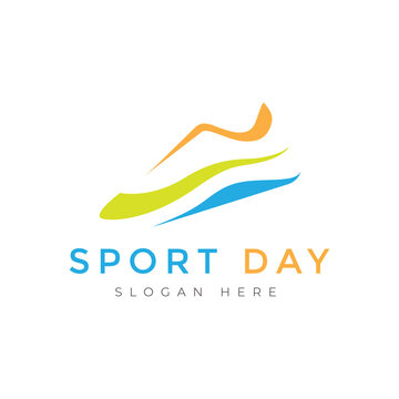 world sport day international colorful logo design graphic vector