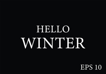 Hello Winter stylish text design