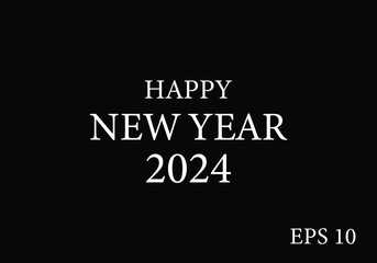 Fototapeta na wymiar Happy New Year 2024 text design