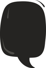 Black Speech bubble, speech balloon,